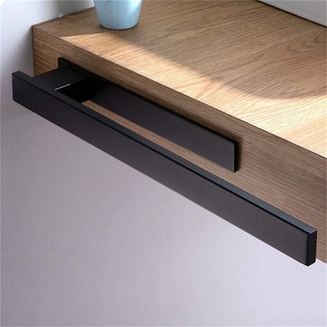 Porte-serviettes en acier inoxydable noir mat (acier inoxydable SUS304) - Accessoire de salle de bain - Montage facile - Modèle F15 (1/5)