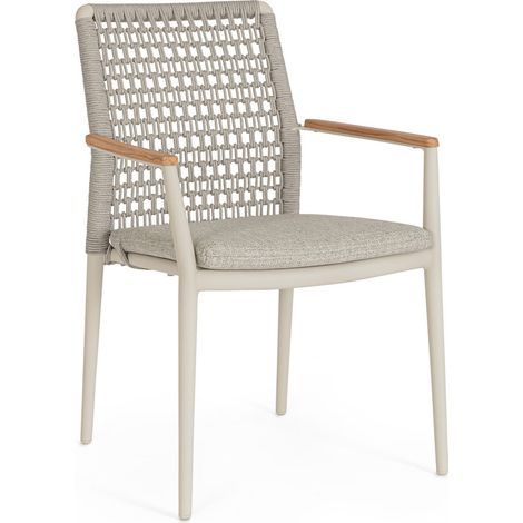 Bolzano Martaio Gartenstuhl 56x60 beige Aluminium (1/5)