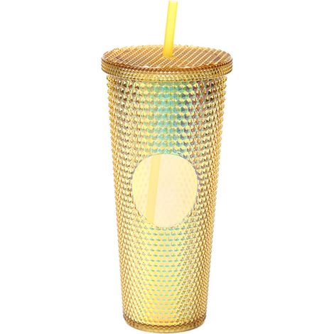 Isolierter Becher mit großem Fassungsvermögen 710 ml (24 oz), vollständig mit Noppen besetzt, aus mattem Kunststoff, wiederverwendbar, mit großer Öffnung und auslaufsicherem Deckel.