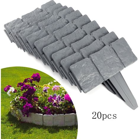 clôtures de jardin bordures de massifs en pour pelouse 25 x 23 cm 20 Plastique (1/5)