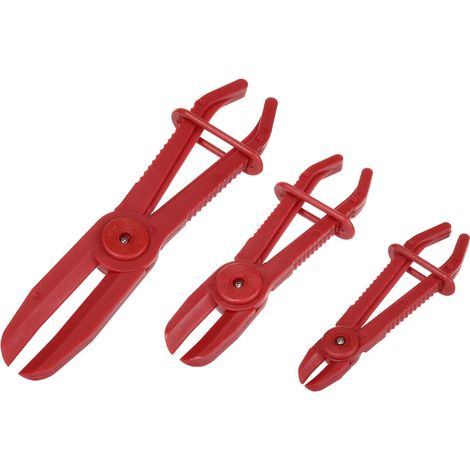 Lot de 3 Pince Durite Refroidissement, Pinces pour Tuyau Flexible en Nylon, Pince Collier Durite, Outil de Serrage Pour Tuyaux de Carburant, Les Conduites de Gaz(25.5CM, 18.5CM, 15.5CM) (1/4)