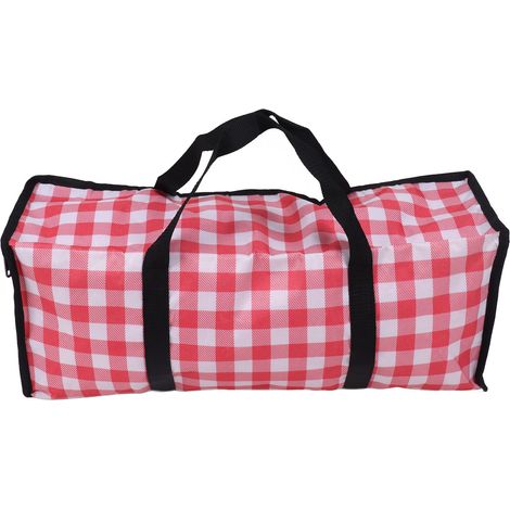 Grandes pochettes de rangement transparentes à fermeture éclair, anti-poussière, amovibles, en film PVC, pour vêtements, CD, casquettes et autres casquettes de sport, à carreaux rouges. (1/5)