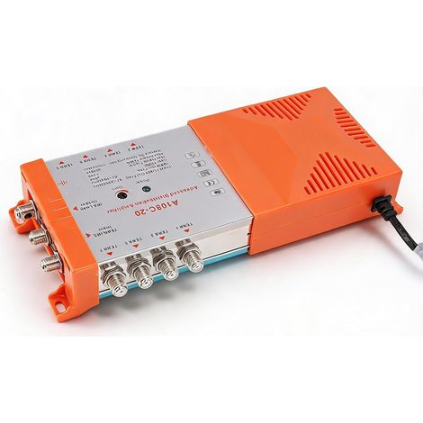 Répartiteur de Signal 8 Canaux, Amplificateur de Distribution, Amplificateur de Signal TV, Amplificateur (Plug EU 220-240V, 20-55 ℃, par défaut 42 ° C) (1/5)