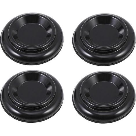 Set mit 4 rutschfesten und geräuschdämpfenden Klaviermatten zum Schutz des Bodens (schwarz) – 10 x 10 x 2,2 cm – Schwarz (1/4)