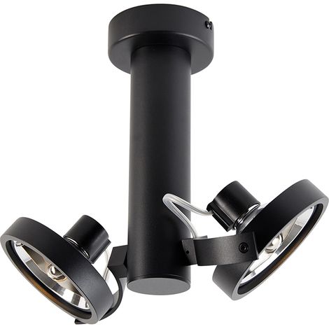 QAZQA Modern Spotlight Black Adjustable 2-Lights - Goes (1/5)