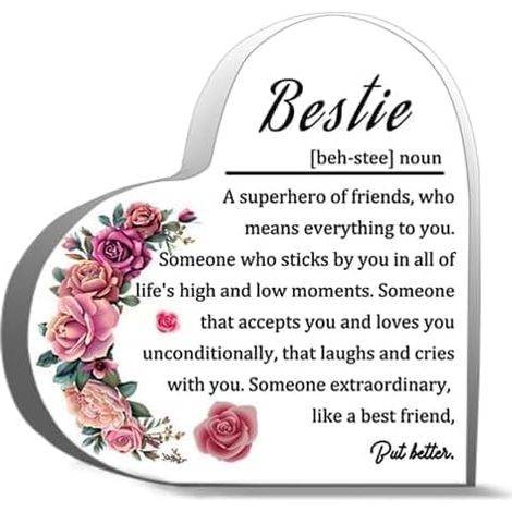 Plaque décorative cœur cristal en acrylique, objet souvenir élégant, cadeau idéal pour elle ou lui（10 cm)
