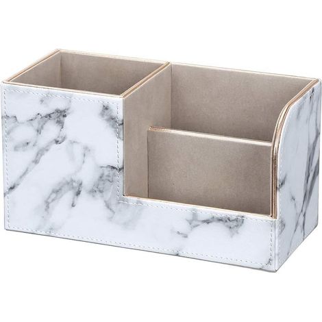 Pencil Pot (Gold Border & White Marble) (1/5)