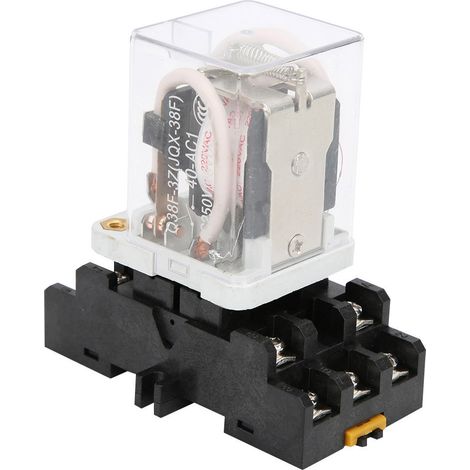 Relais intermédiaire JQX-38F, contact argent allié, 3Z 3H 3D, puissance élevée, 40A DC24V, pour usage industriel (1/5)