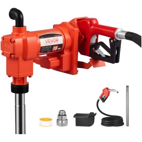 Pompe Transfert Carburant 230 V CA Pompe Transfert Diesel Électrique 57 L/min,avec Pistolet Carburant Arrêt Automatique,Tuyau de Refoulement,pour Essence,Kérosène,Biodiesel,Mélange Éthanol (1/3)