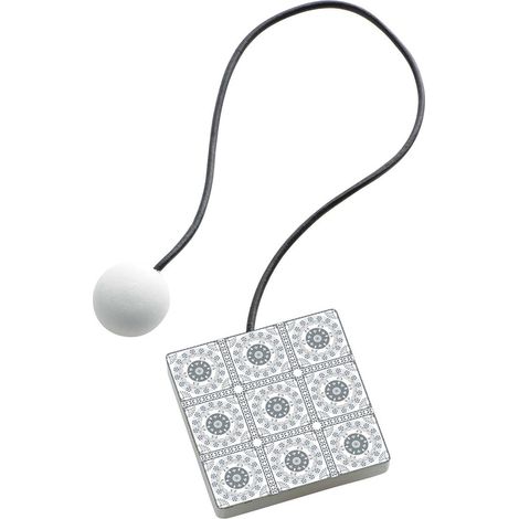Embrasse de Rideau Aimantée "Carelo" 28cm Blanc (1/3)