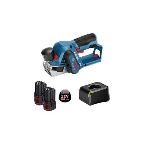 Bosch Akku-Hobel GHO 12V-20 12 V / 2x 2,0 Ah Akku + Ladegerät