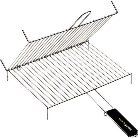 GRIGLIA DOPPIA PIEDINO 40X30CM1 MANIGLIA GIARDINO MAX GR015