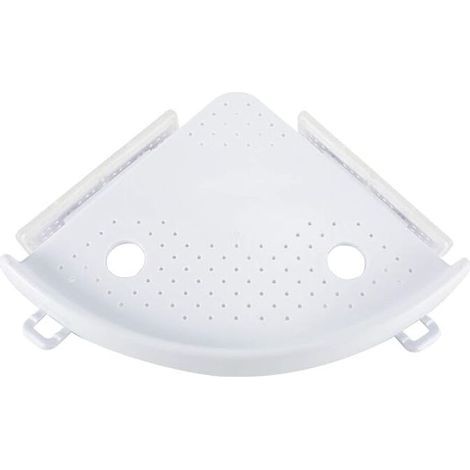 [NEVER USED] Bathroom Corner Shelf Shower Caddy Suction Cup Bath Storage Rack Corner Wall Mount Shampoo Shower Kitchen Storage Holder Organizer