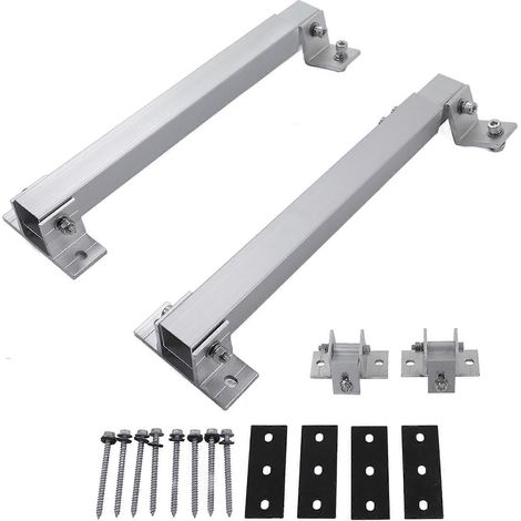 Support de Montage pour Panneau Solaire 15°-30° Inclinable, Kit Résistant de Fixation en Rack pour Installation Photovoltaïque (1/5)
