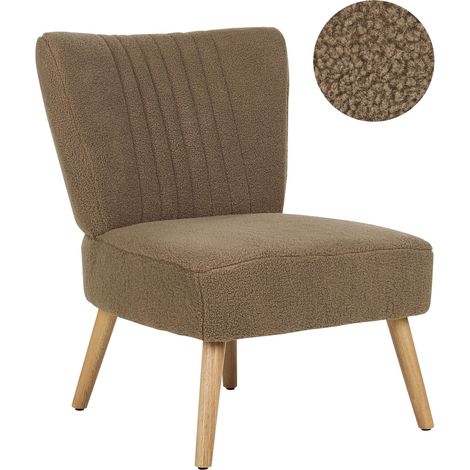 Armchair VAASA Boucle Brown