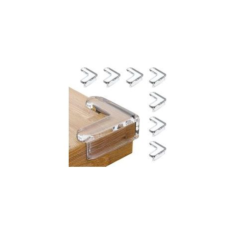 Lot de 8 Protections d'angle de Table de Type L pour Enfants, Protection des Coins de Table, Protection des Bords, Coins Anti-Collision Transparents pour Meubles tranchants