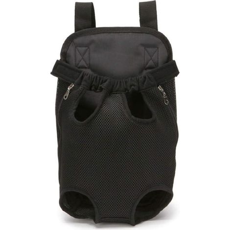 TrAdE Shop Traesio - Zaino Per Animali Domestici Traspirante Cani Regolabile Portatile Rete Tg.m Nero - (1/3)