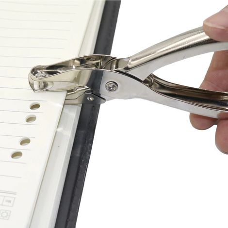 Pc Metal 6mm Pore Diameter Punch Single Hole Plier Puncher Hand Paper Scrapbooking Punches 1-8 Pages Paper Puncher