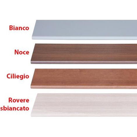 MENSOLA IN TRUCIOLARE 'AMICA' 80 x 25 x 2,5 - rovere sbi.(f.Ø 14) 5 PZ