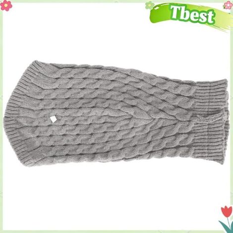 Tbest Pull pour chien Pull tricoté pour chien, col haut, couleur Pure, vêtements chauds, tricot doux pour animalerie blouson (1/5)