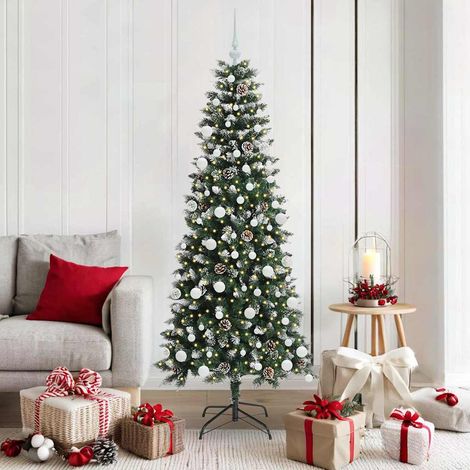 Künstlicher Weihnachtsbaum mit 300 LEDs mit Ständer Grün 180 cm