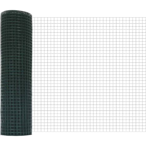 Welded Wire Fence Green 0.4 x 25 m vidaXL