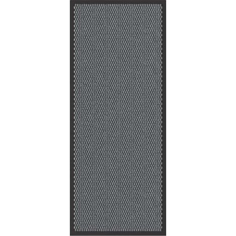 Paillasson flexible antidérapant intérieur extérieur 60 x 150 cm en polypropylène anthracite