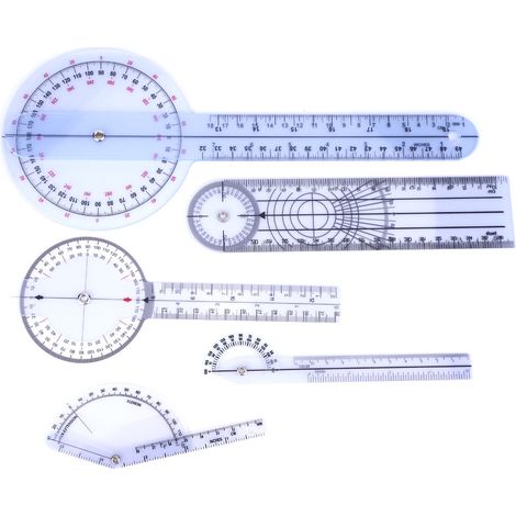 360°-Wirbelsäulengoniometer-Set – 5-teilig, 6/8/10 Zoll