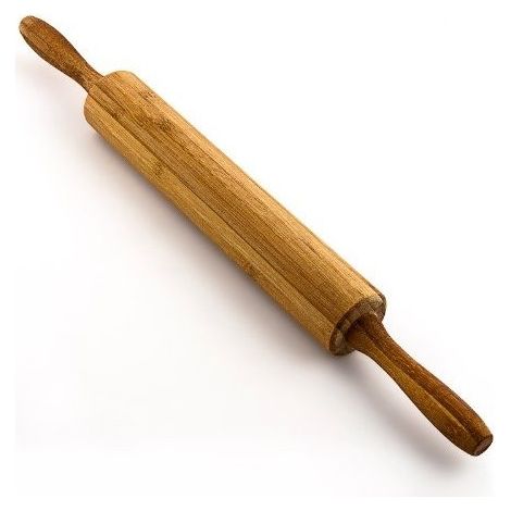 Trade Shop - Rodillo Bambú 45cm Rodillo Madera Natural Cocina - (1/2)