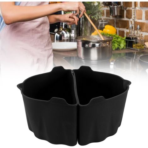 Silicone Liner pour Autocuiseur Divisé 2 Pièces Insert Diviseur pour Pot Slow Cooker 6‑7QT Protection Lavable au Four et Micro‑ondes (1/5)