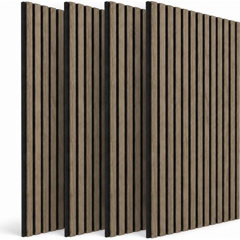 Dekoratives Akustikpaneel MDF Holzoptik mit Filz 120x60 cm 4er-Pack Default Title (1/5)