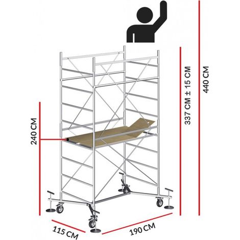 Echafaudage M5 EASY (Hauteur de travail 4,40 m)