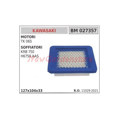 Filtro aria KAWASAKI decespugliatore TK 065 soffiatore KRB 750 H6750 AAS 027357