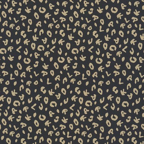 Exklusive Luxus Tapete Profhome 378564 Vliestapete glatt mit abstraktem Muster glänzend schwarz gold 5,33 m2