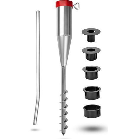 Ground sleeve For rotary dryer Ø25-55mm ground anchor Parasol base Ground spike Screw-on sleeve for beach Ground anchor Screw-on sleeve for umbrella Ground sleeve Sleeve (1/5)