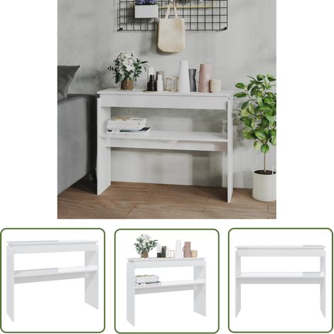 Console Blanc brillant 102x30x80 (1/5)
