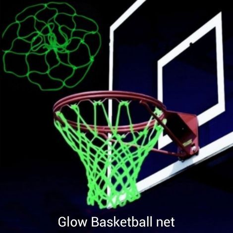 Filet de Basket Lumineux LED pour Entraînement Nocturne, Équipement Sportif Extérieur (1/2)