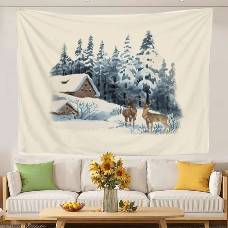 Tapisseries murales colorées pour chambre à coucher, séchage rapide, pour décoration murale 100x75cm (1/5)
