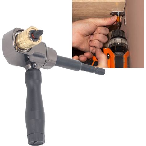 Tournevis à angle droit à 90 degrés avec manche en acier allié au chrome-vanadium, cintreuse d'angle, cintreuse d'embouts, outil de serrage de vis pour espaces confinés. (1/5)