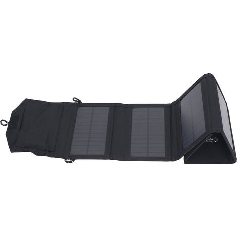 Panneau solaire pliable en 6 parties, 2 ports USB, charge rapide 20 W, monocristallin, portable et pliable pour le camping (1/5)