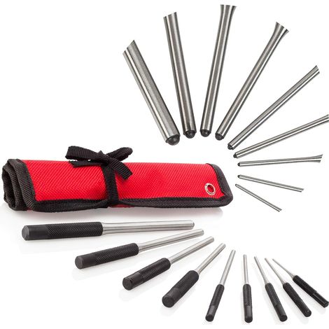 Jeu de 9 chasse-goupilles pour goupilles élastiques, idéal pour l'armurerie, le nettoyage de montres, le démontage de goupilles de fusil et les travaux manuels. (1/5)