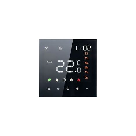Termostato inteligente WiFi con control por voz, pantalla táctil LCD 3A, compatible con Amazon Alexa y Google Assistant.