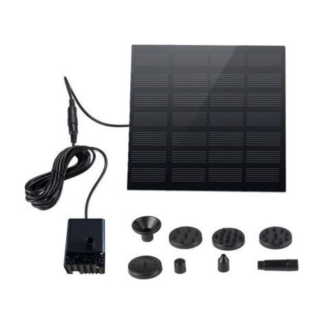 Ulisem Solar Fountain - 1.5W Solar Garden Fountain Pump with 6 Nozzles for Bird Bath, Pond, Swimming Pool, Patio, Garden Decoration (1/4)