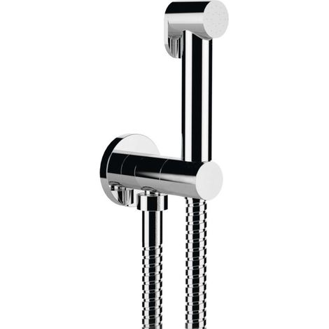 Sapho - Rubinetto a parete con doccetta bidet a mano, rotondo, cromo DB107 (1/2)