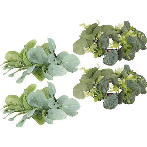 Couronne de bougies artificielles en forme de feuille pour décoration, 20 pièces, guirlande pour table de fête (1/5)