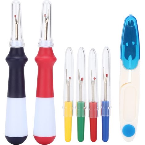 Farbenfroher, robuster Nahttrenner aus Edelstahl mit ergonomischen und praktischen Griffen zum Nähen, Sticken und Quilten. (1/5)