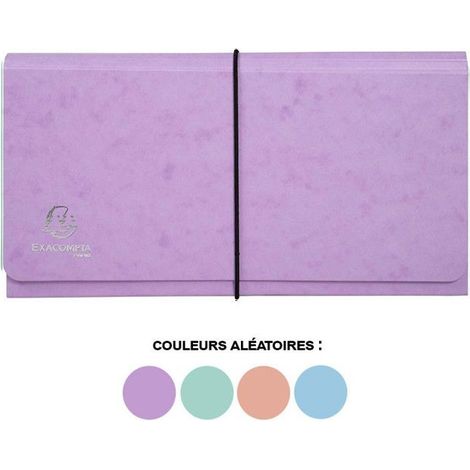 Pochette trieur - Petit trieur - 26x13 cm - 6 compartiments - Couleurs pastel (1/5)