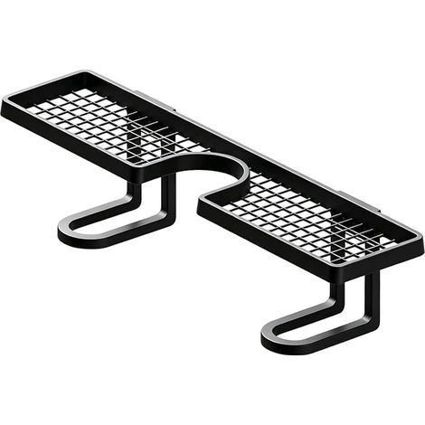 Étagère de placement au - dessus du robinet de lavabo de salle de bain sans perforation Étagère de rangement de salle de bain à drainage rapide Étagère de placement au - dessus du lavabo économisant (1/4)
