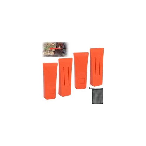 6" Coin D'Abattage pour TronçOnneuse avec Pointes pour Un Abattage SûR, ABS Coins éclateurs pour Jardinage avec Poche, Robuste et Durable, Outil Accessoire pour Bûcheron (4 Pièces)