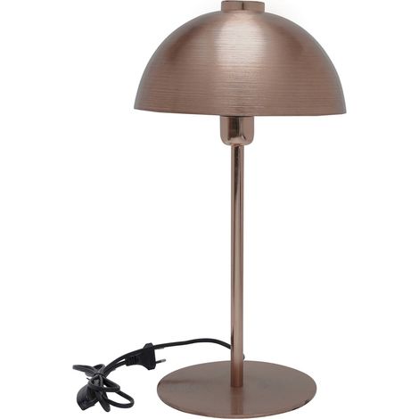 Lampe de table métal finition or rose design élégant - Or rose métallisé (1/3)